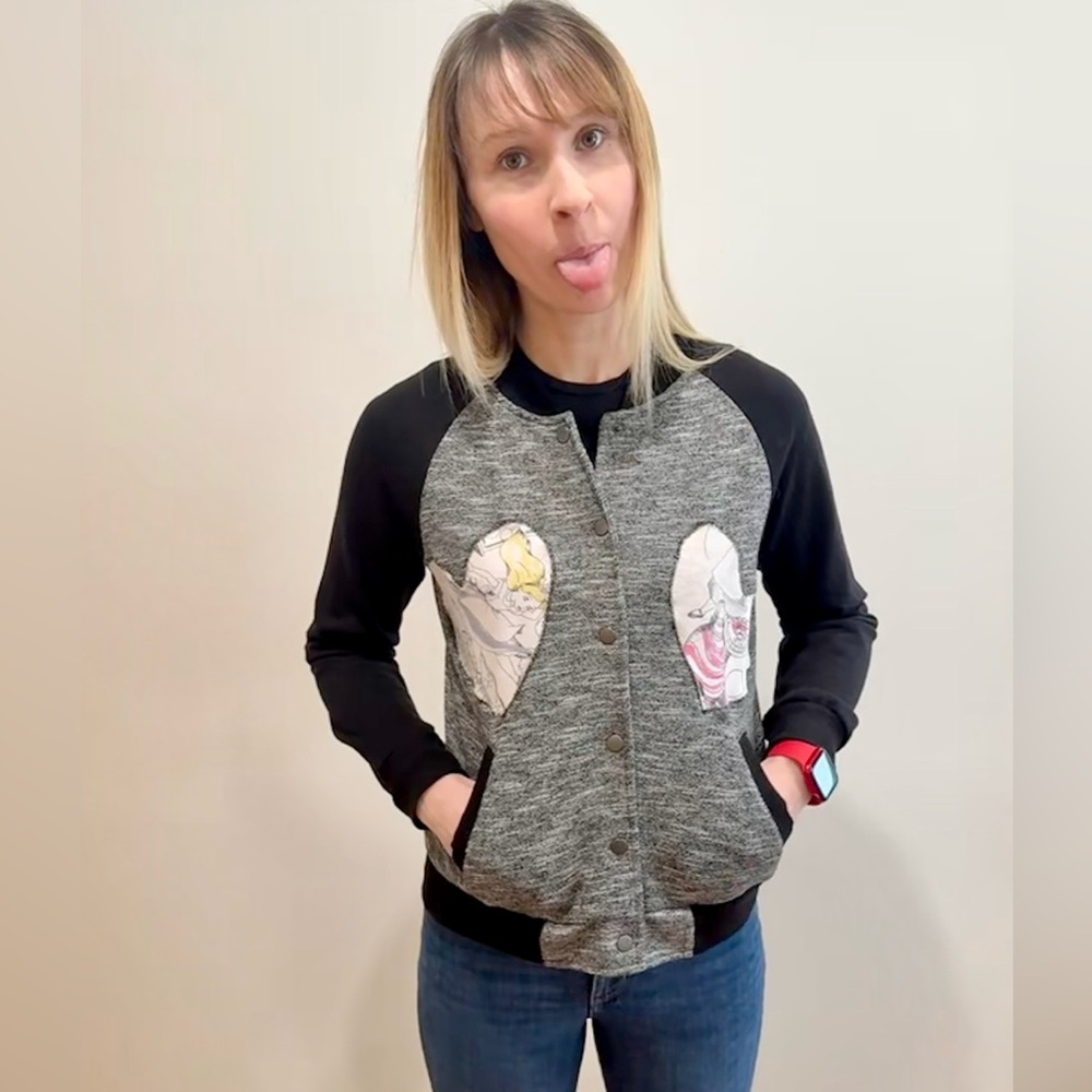 Reworked Alice In Wonderland Forever 21 Button up sweater ⏱️🐇